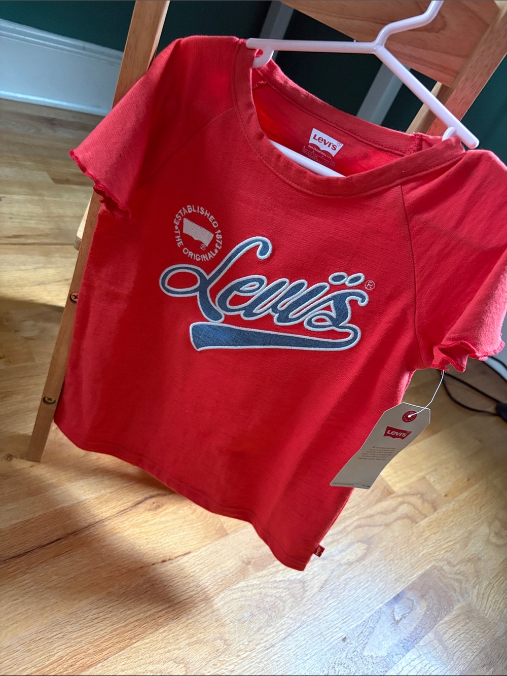 Levi's Kids Red Tee with Blue Logo